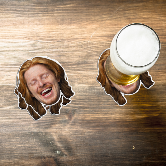 Custom Shape Beer Coaster – Funny Personalized Gift with Your Photo